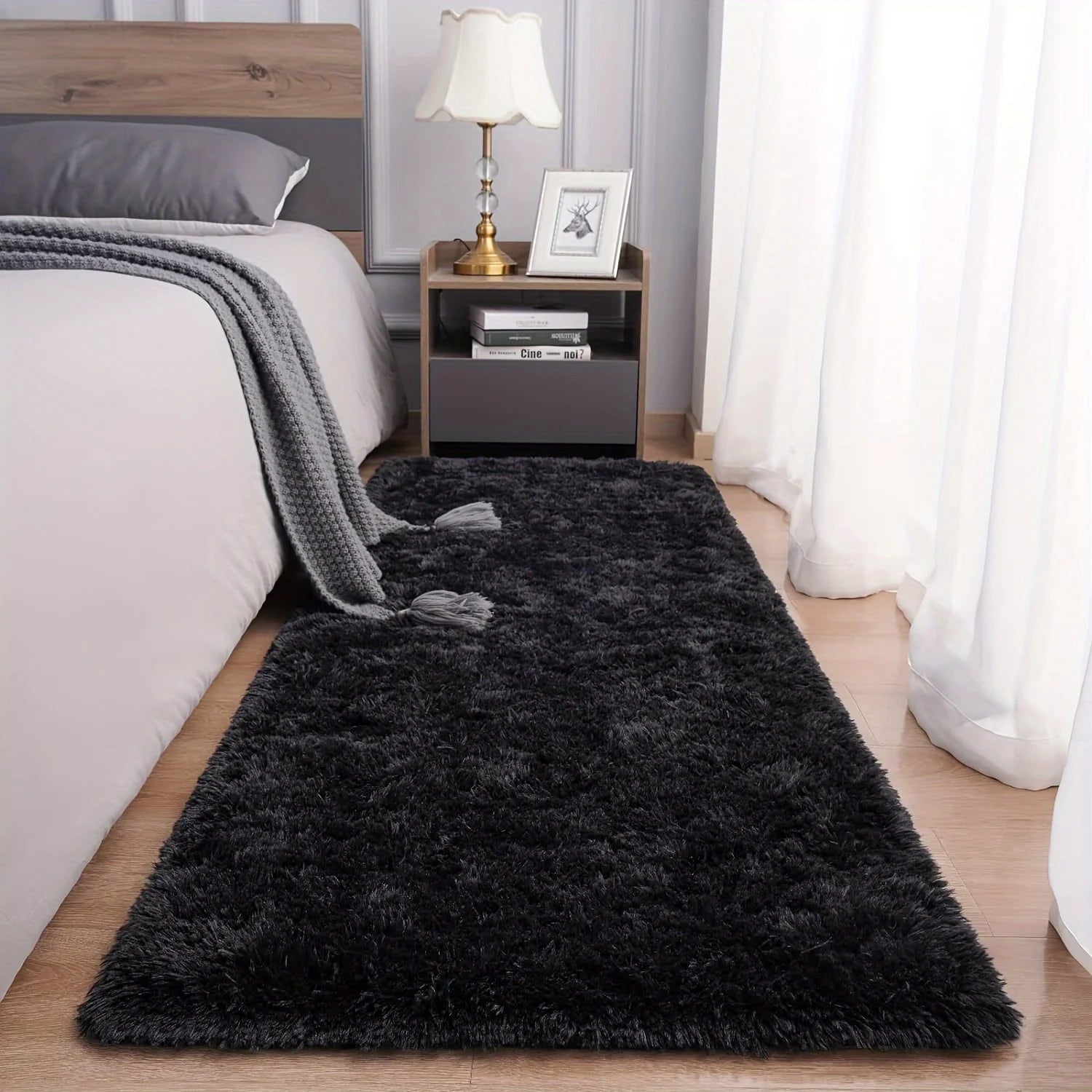 Alfombras de Pasillo y Sala de Estar VIKAMA de Felpa Ultra Suave, Duraderas y Lavables a Máquina para Dormitorio y Decoración del Hogar, Disponibles en Varios Colores
